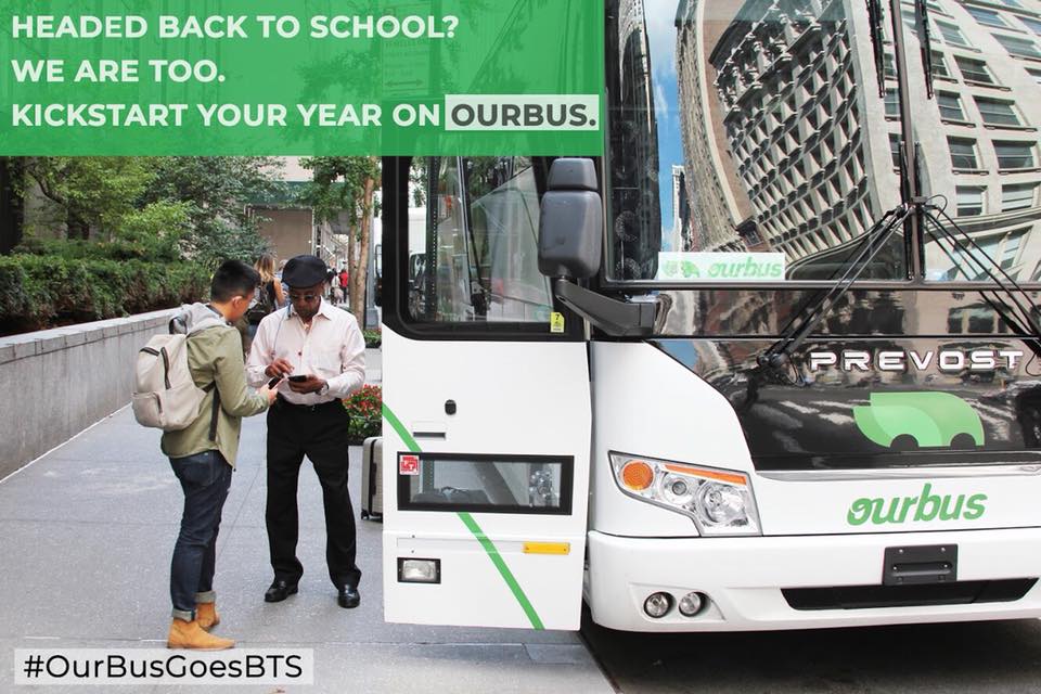 Ourbus advertisement about returning to school