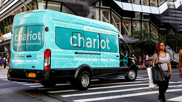 crowdsourced transportation company- Chariot bus