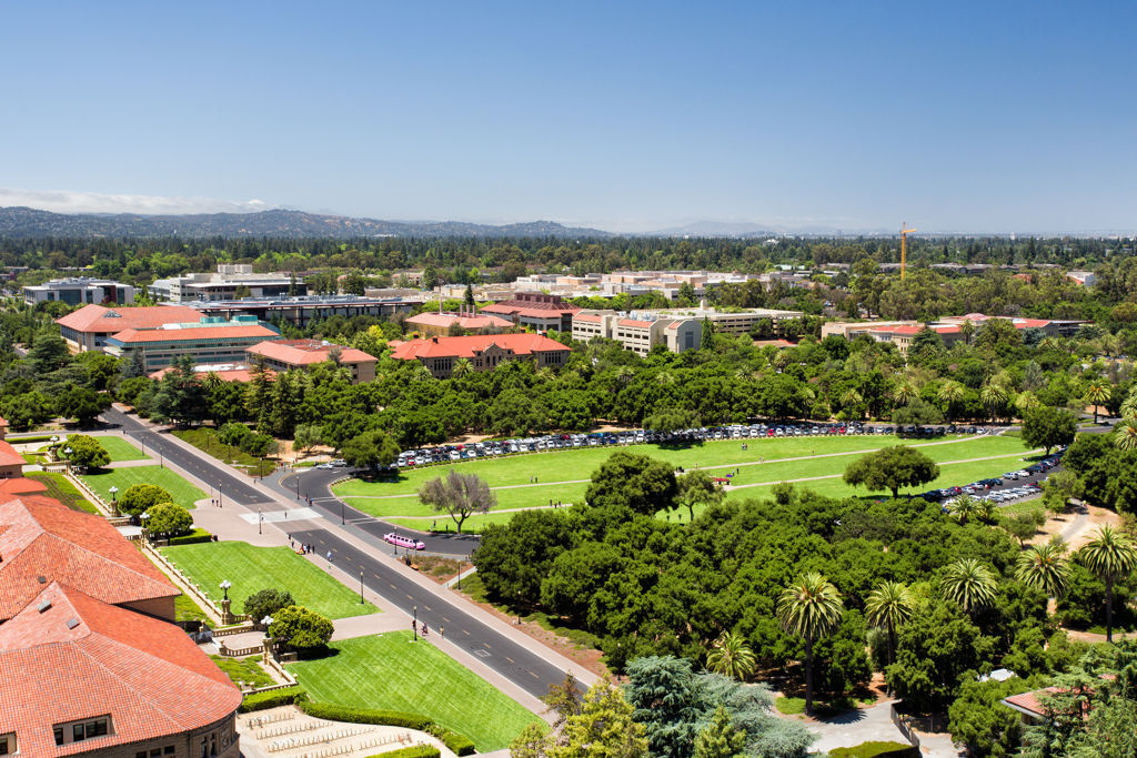 Overhead view of stanford university