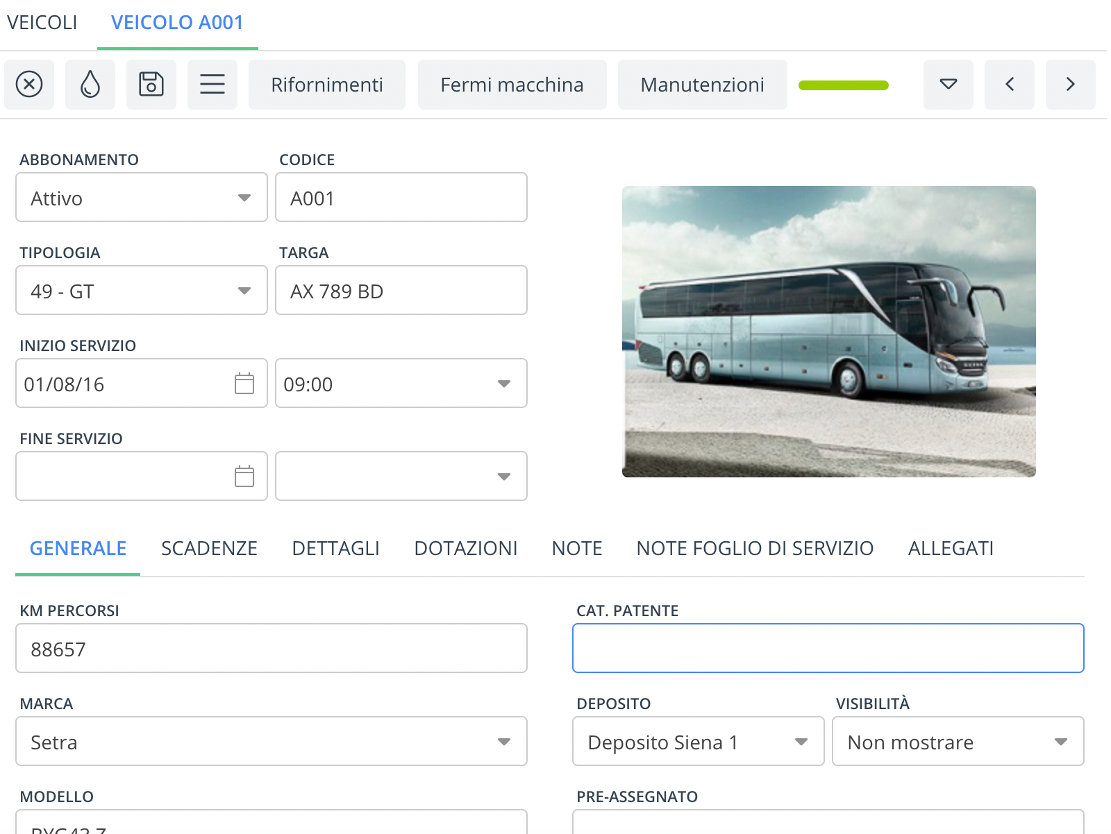 Accesso rapido ad ogni informazione del veicolo