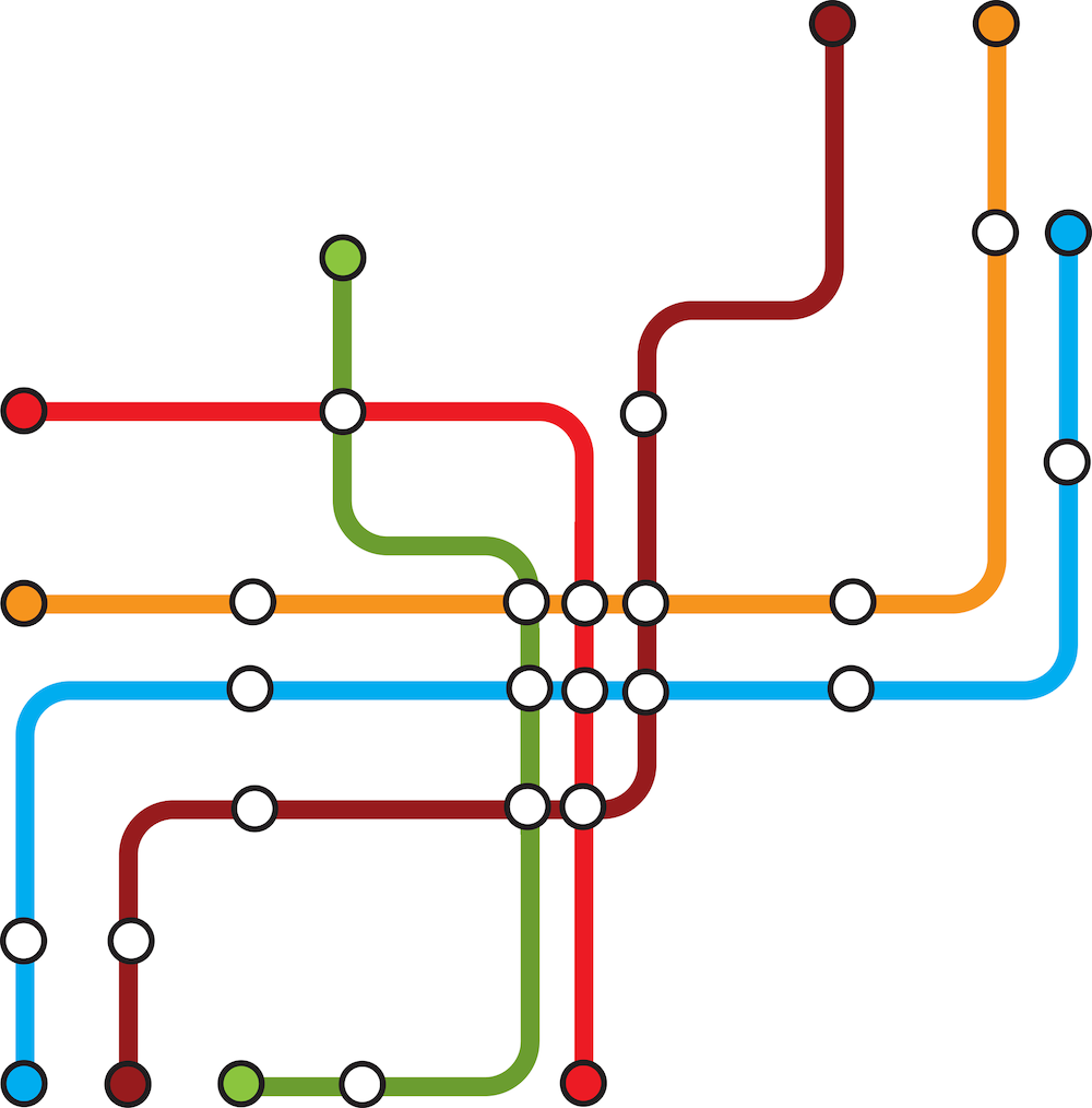 Transportation network map